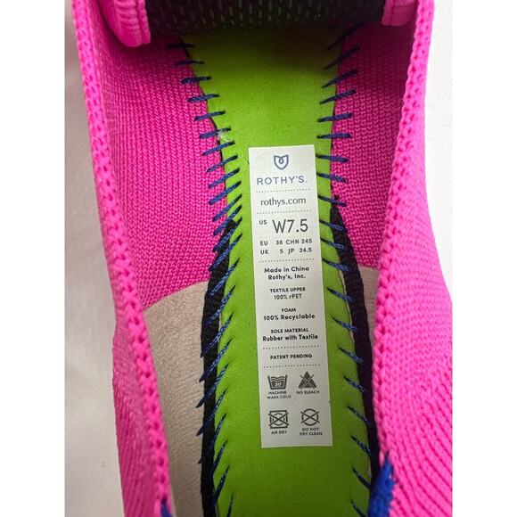 Rothy’s Points in Dragon Fruit Pink Women’s Size 7.5 - Picture 12 of 12